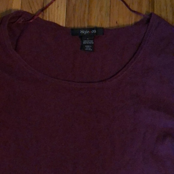 Plum and black block sweater - Picture 3 of 3